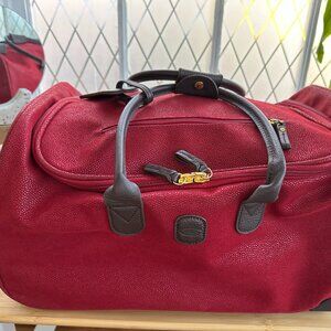 BRIC'S My Safari 21" Pebble Leather Rolling Carry On Duffle Luggage Bag